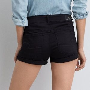 Hi Rise Black AE Shorts